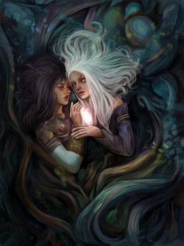 digital painting- The Lovers
