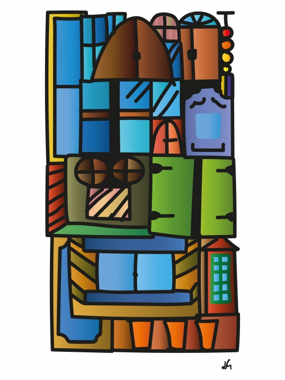 Facciata di un palazzo - Astratto