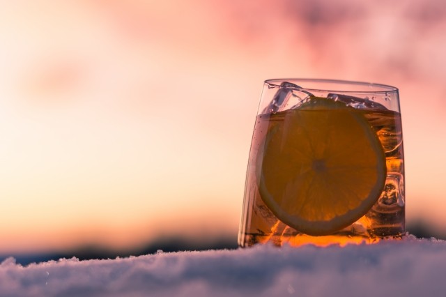 spritz with ice and snow