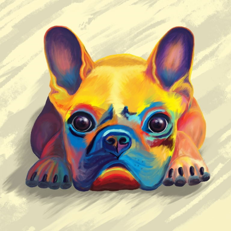 French Bulldog Pop Art Style (crop)