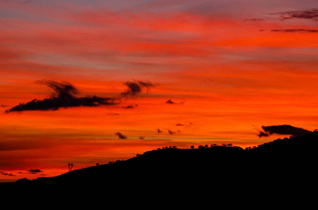 Tramonto Rosso fuoco