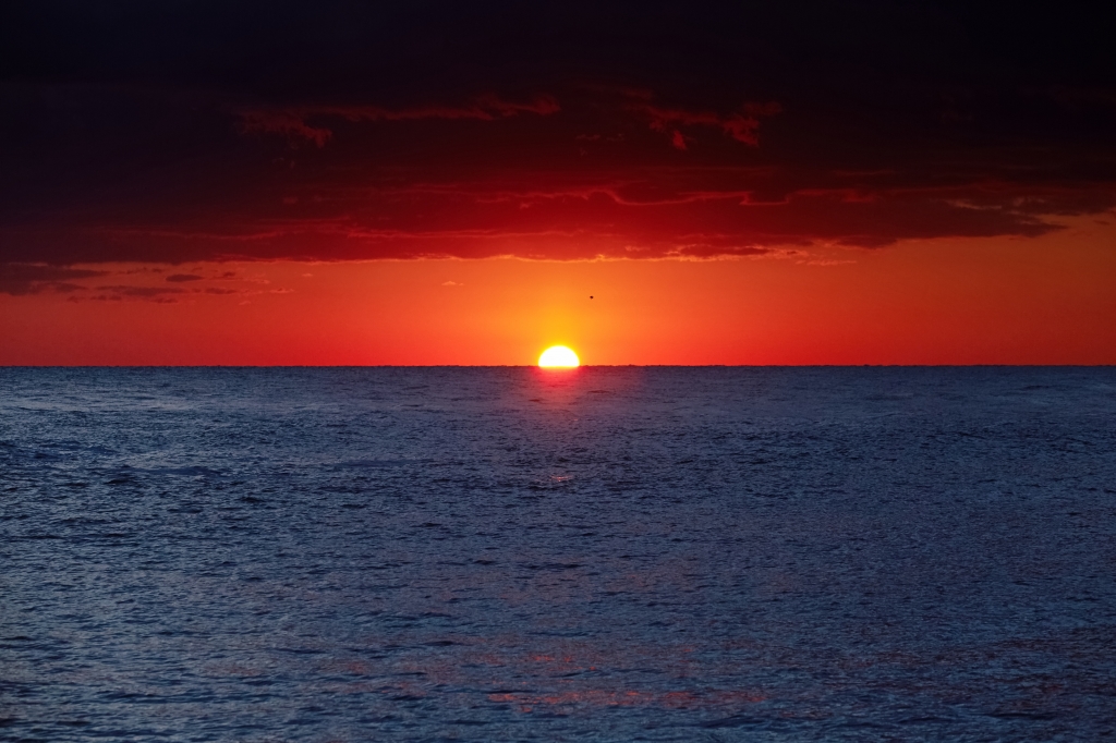 l'Alba in mare aperto