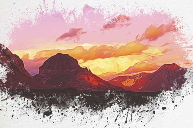 Montagna al tramonto