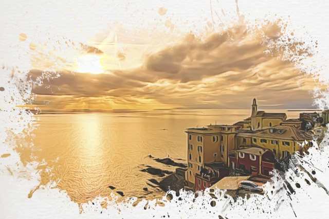 Boccadasse al tramonto