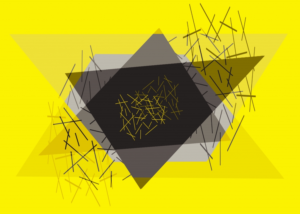 Disegno Geometrico giallo grigio verde