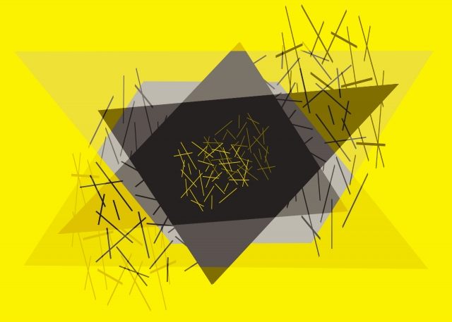 Disegno Geometrico giallo grigio verde
