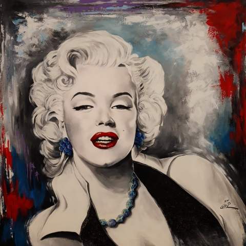 MARILYN (the smile) M° Pasquale COLLE dipinto