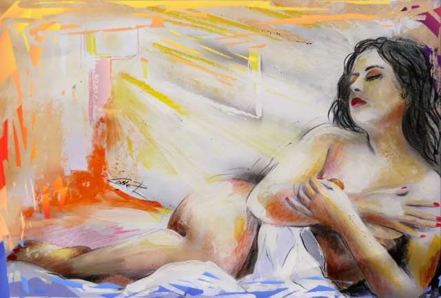 Silvia Perez Gomez ( modella spagnola)  dipinto di Pasquale Colle