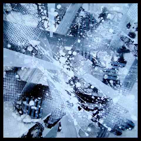 Stile moderno della pittura astratta grigia contemporanea