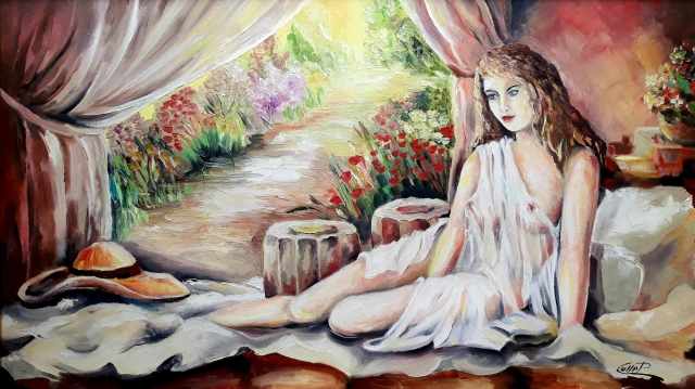 HAREM attesa  dipinto del M° Pasquale COLLE