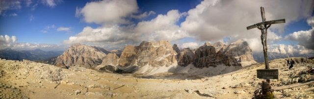 Dolomites the mountain group of the Tofane Italy