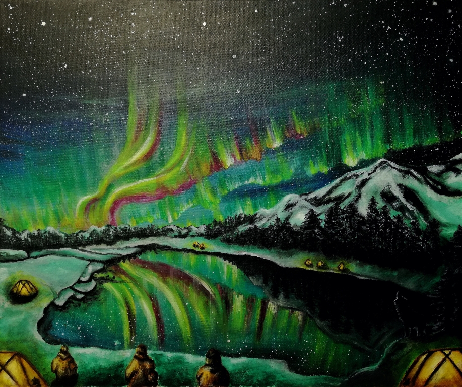 Aurora Boreale sul lago