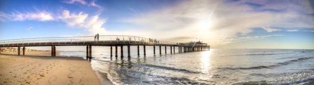 Panoramic view of the pier of Lido di Camaiore