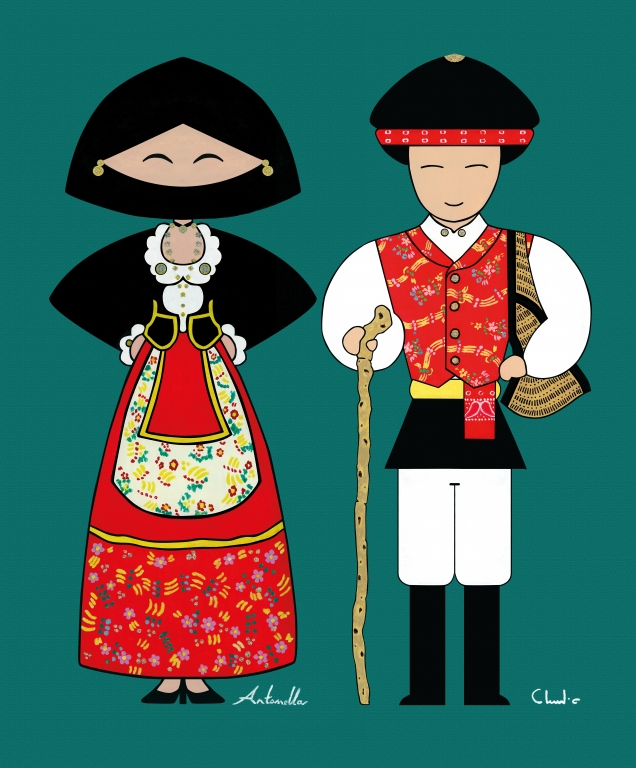 Coppia in costume sardo