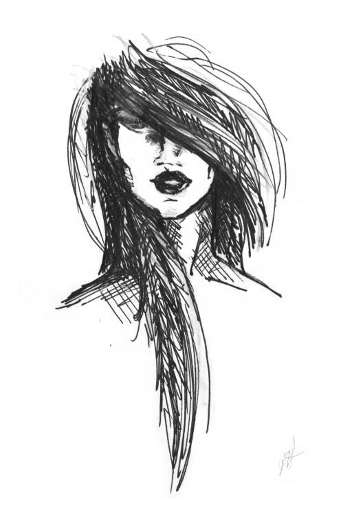 Ritratto di donna in disegno