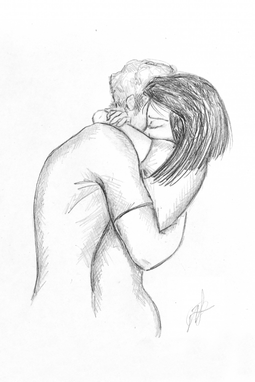 disegno di ragazzi abbracciati