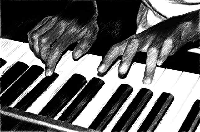 Playing piano