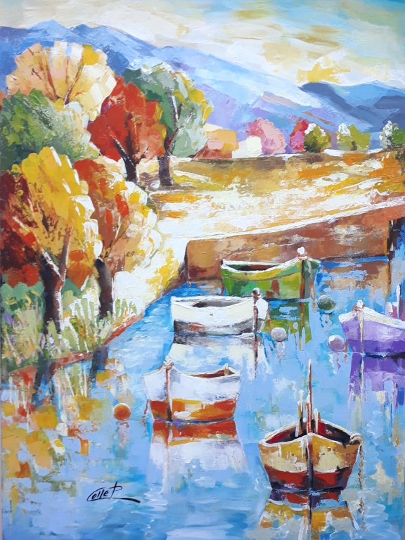 Autunno sul lago opera di P.COLLE