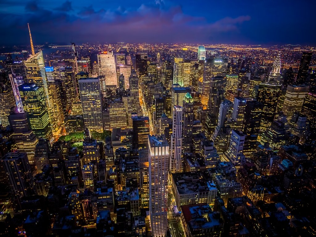 Blue hour a Manhattan