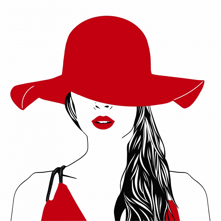 Lady in red