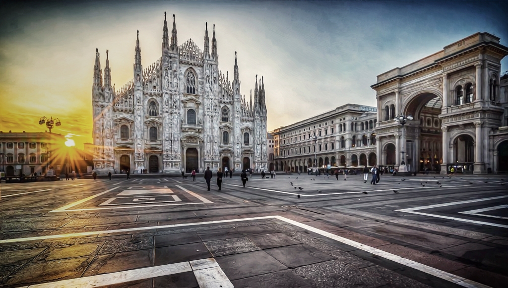 Tramonto in Piazza del Duomo