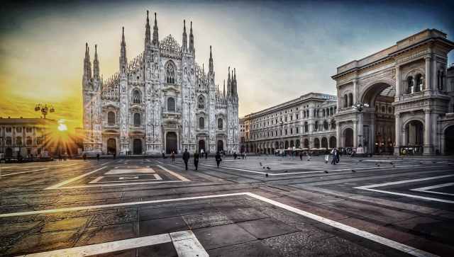 Tramonto in Piazza del Duomo
