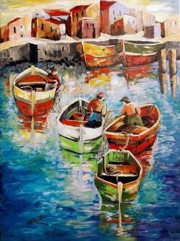 PESCATORI ..opera di Pasquale COLLE