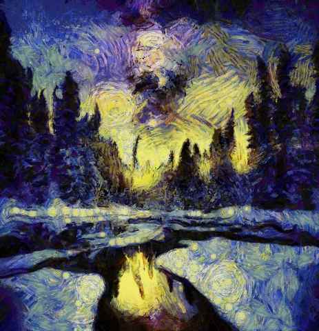 paesaggio di notte