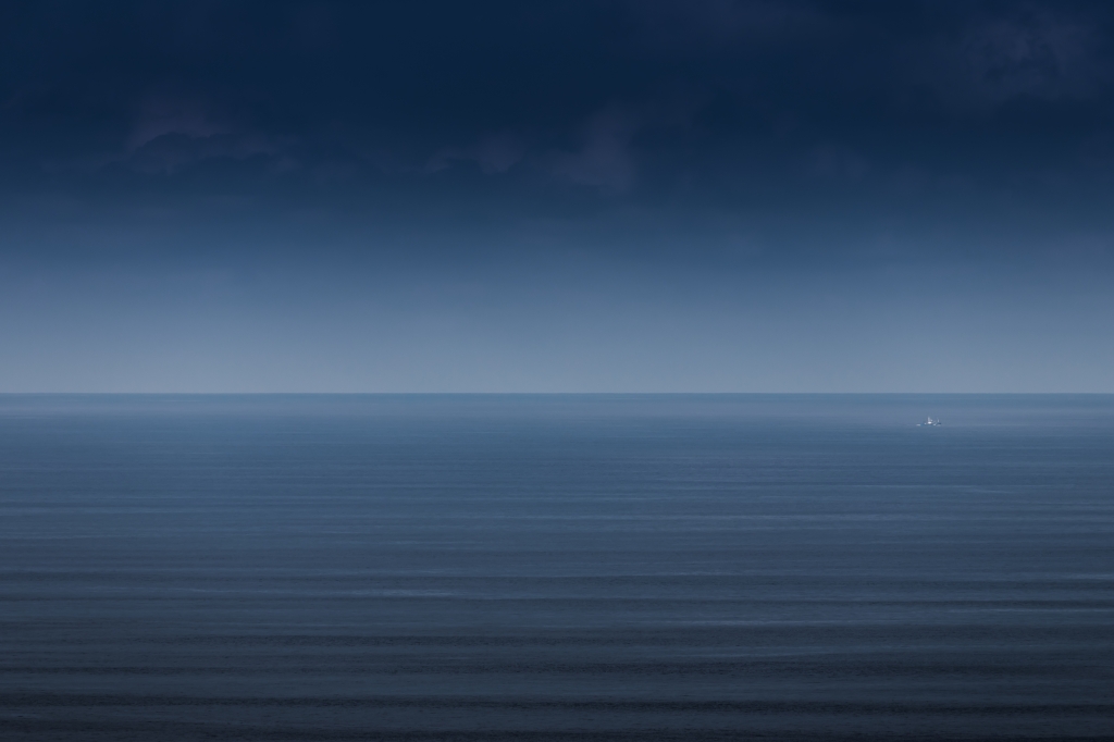 Minimal blue seascape