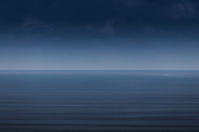 Minimal blue seascape