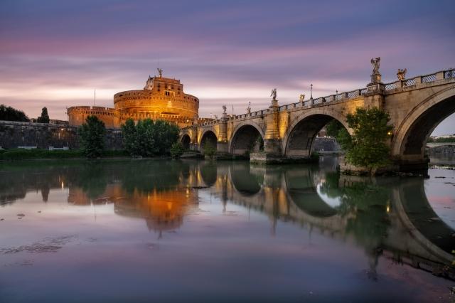Tramonto sul tevere a Roma · cittadinodelmondo1984