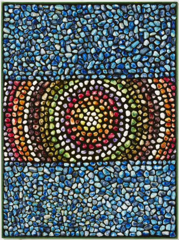 circoli colorati nel blu