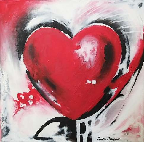 Cuore astratto rosso 2