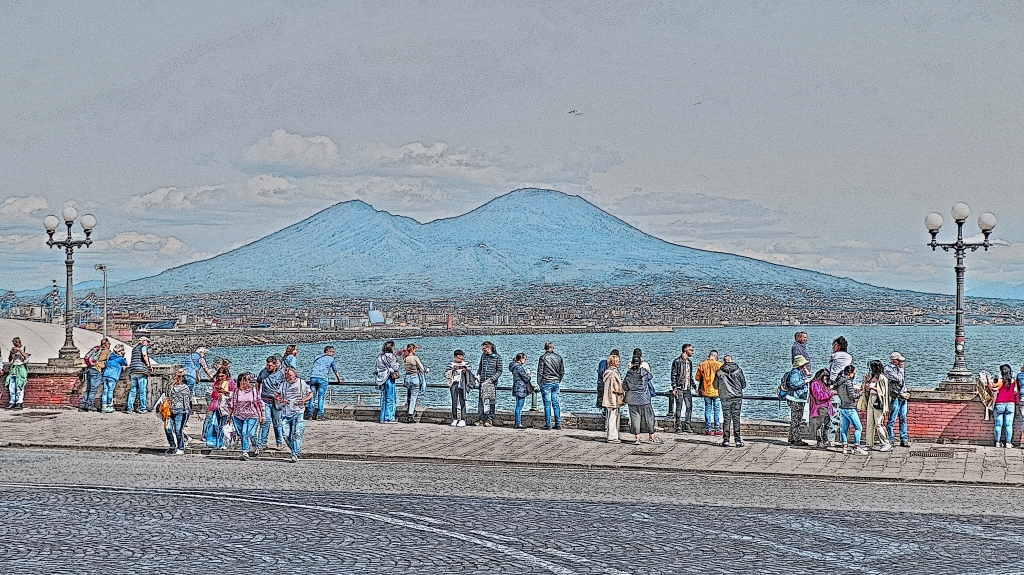 Impressionist landscape of Naples