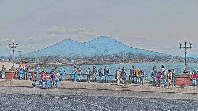 Impressionist landscape of Naples