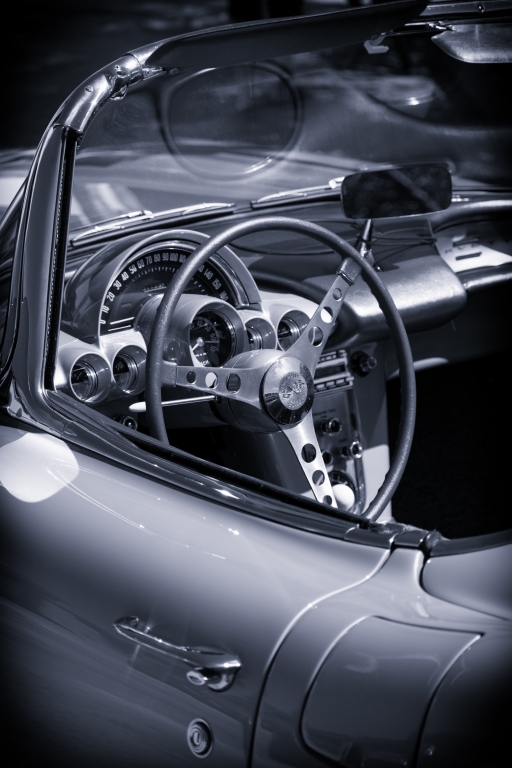 corvette anni 50 bianco e nero