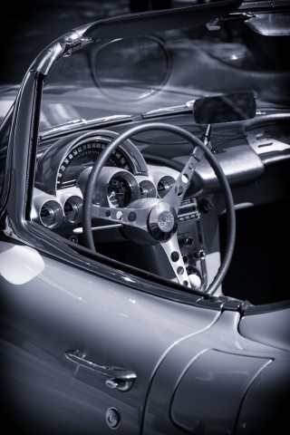 corvette anni 50 bianco e nero