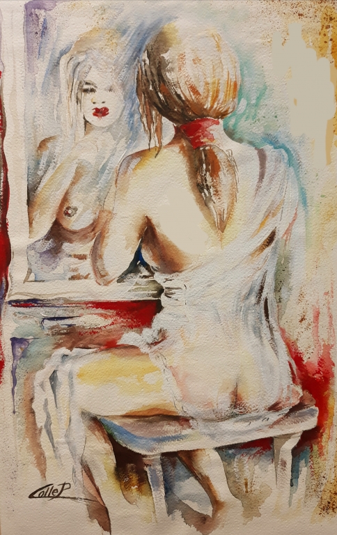 DONNA ALLO SPECCHIO ...M° P.COLLE