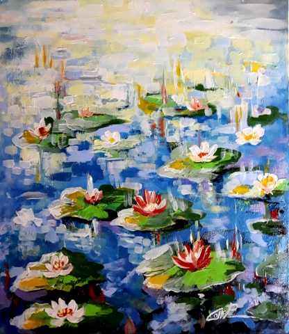 NINFEE  dipinto del M° pasquale COLLE