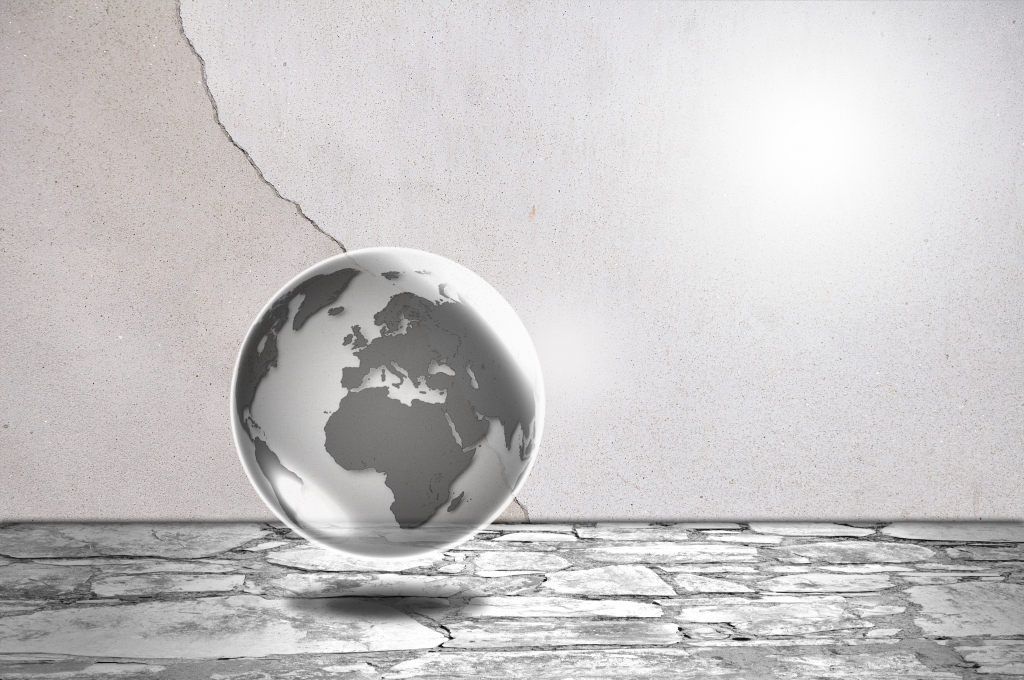 Globo terrestre in una stanza