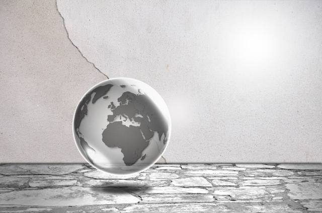 Globo terrestre in una stanza