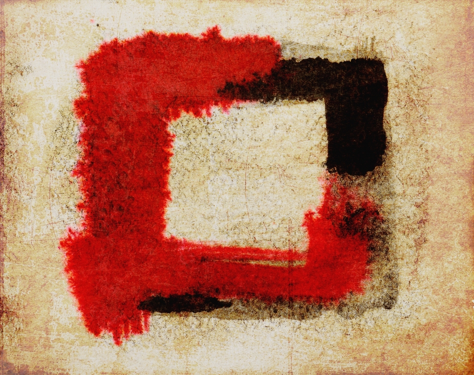 Astratto in rosso e nero