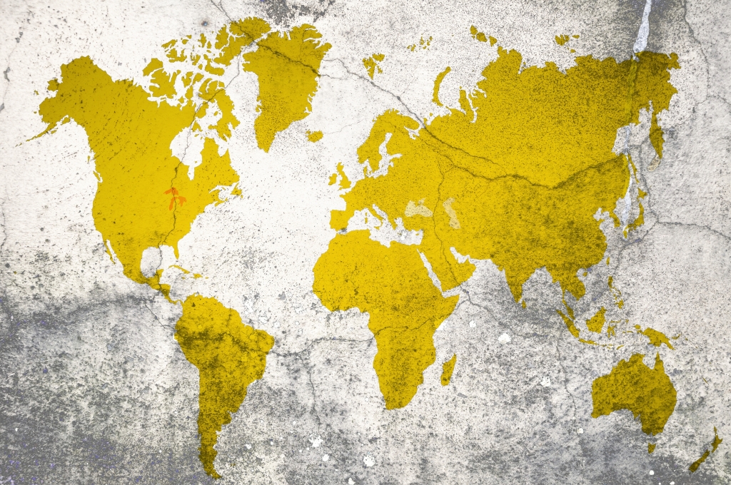 Planisfero giallo