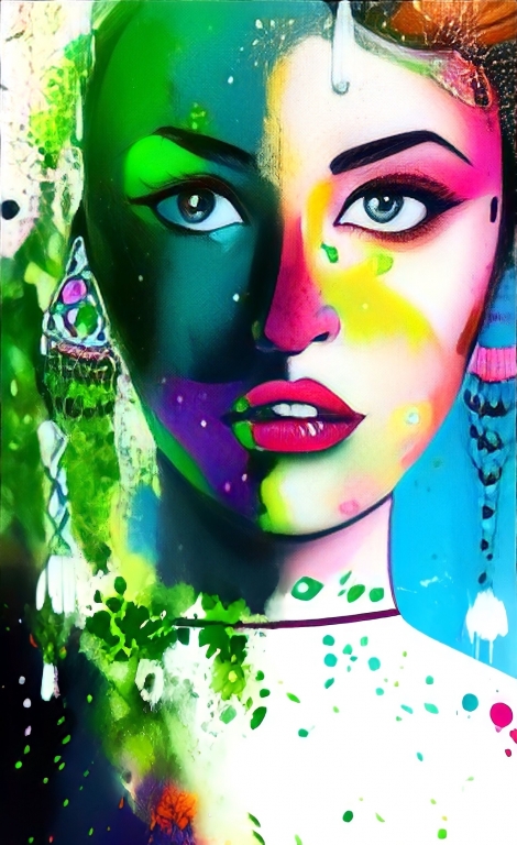 Volto di donna astratta