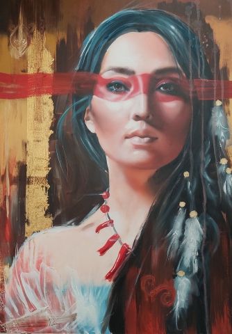 Red Spirit, olio su tavola, cm 50x70