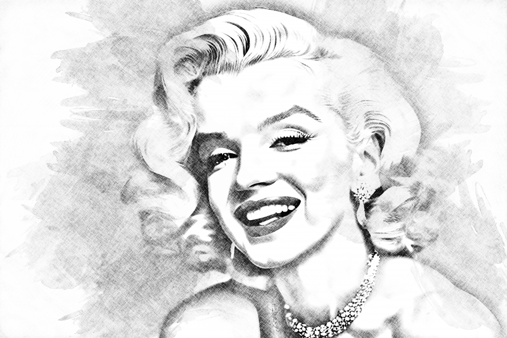 Ritratto ispirato a Marilyn Monroe.