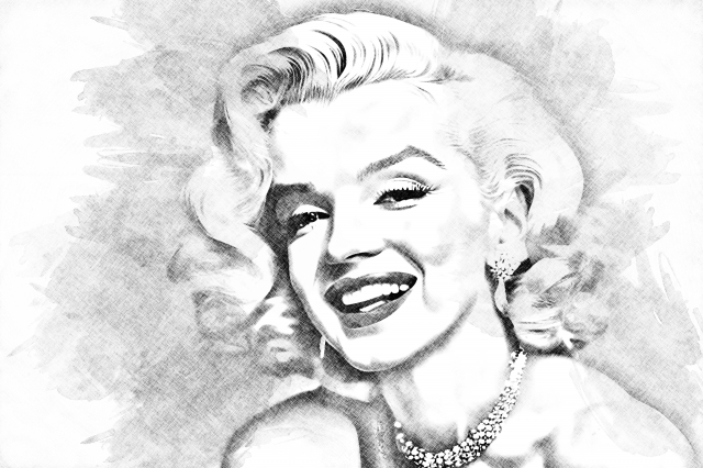 Ritratto ispirato a Marilyn Monroe.