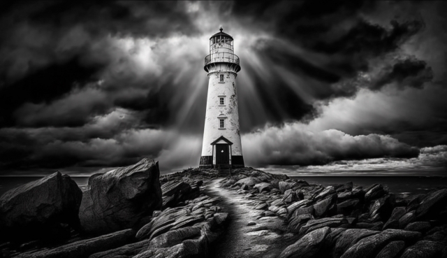 Faro in bianco e nero