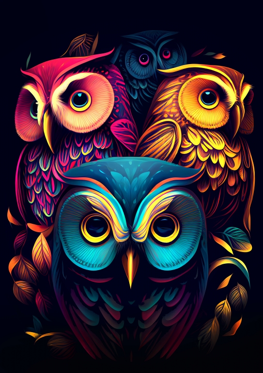 Rainbow Owls