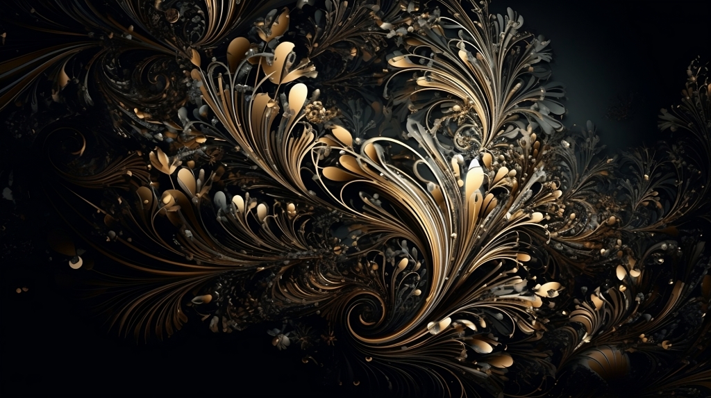 Astratto floreale oro
